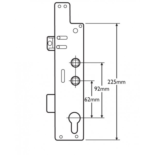 FULLEX 'Crimebeater' Lever Operated Latch and Deadbolt Gearbox (Twin